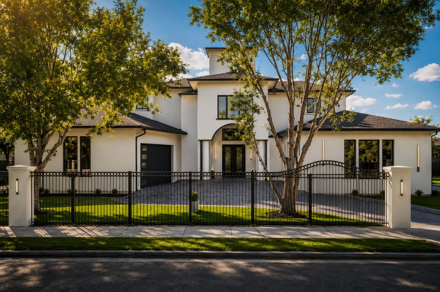 Custom transitional home in Sienna